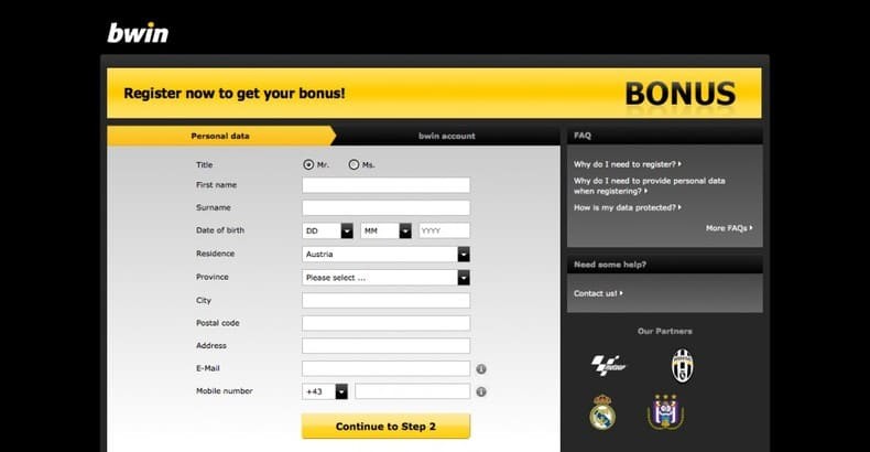 How to bet in Bwin
