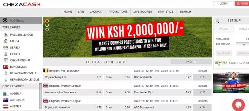 How to bet in ChezaCash