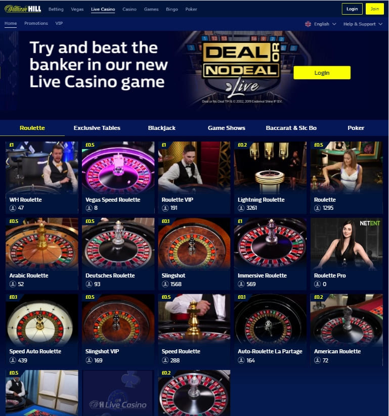 william hill live casino