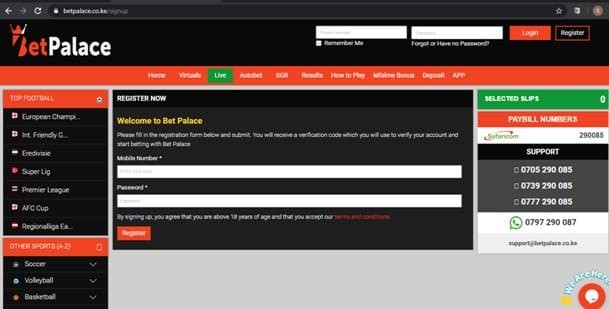 How to join BetPalace with WEB