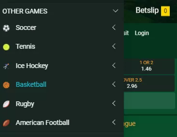 Wide variety of sports