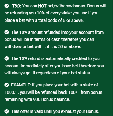 Registration bonus features