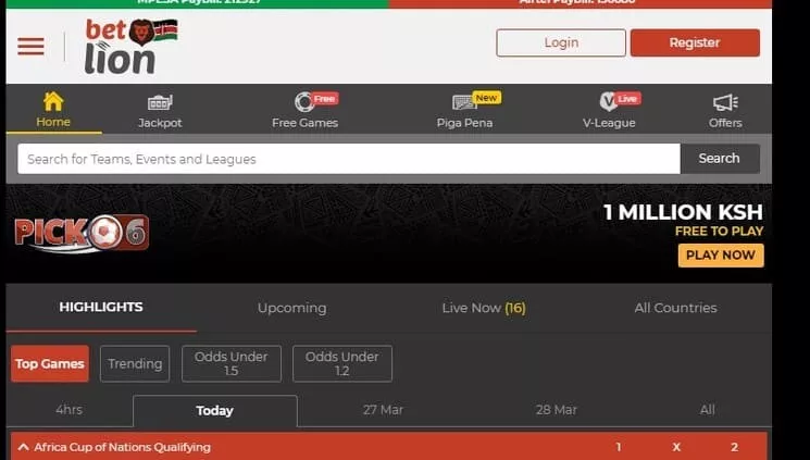 Betlion login to account