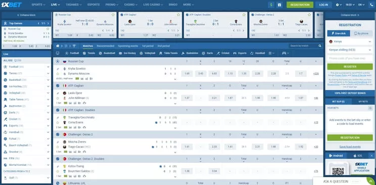 How to login to 1XBET