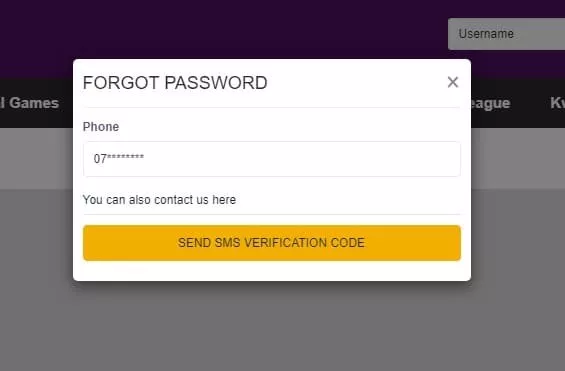 Forgot password form